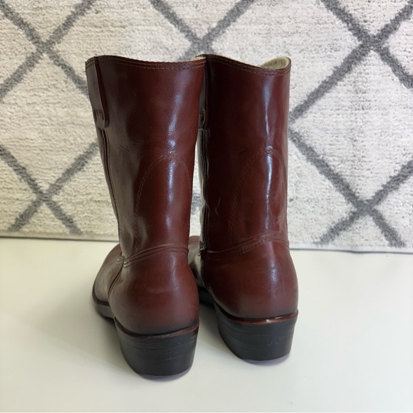 Lacrosse Men’s 8 Made In USA Cowboy Western Rubber Boots Red Vintage - Picture 3 of 10